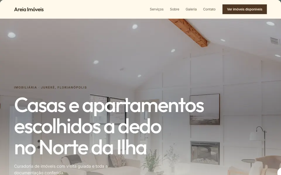 Prévia do modelo Galeria de imóveis, de site para imobiliária