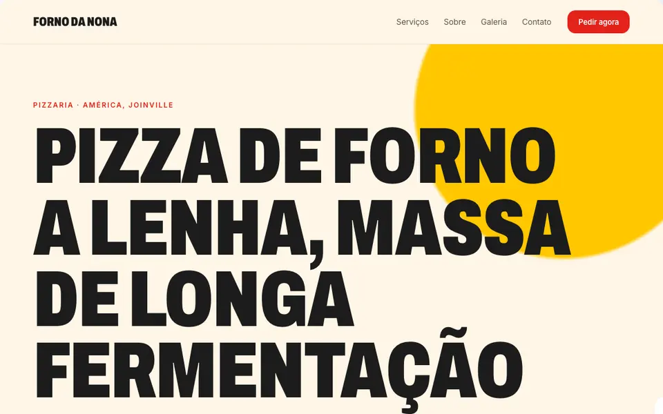 Prévia do modelo Cartaz napolitano, de site para pizzaria